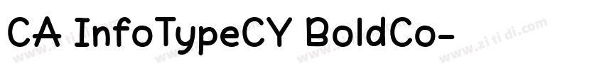 CA InfoTypeCY BoldCo字体转换